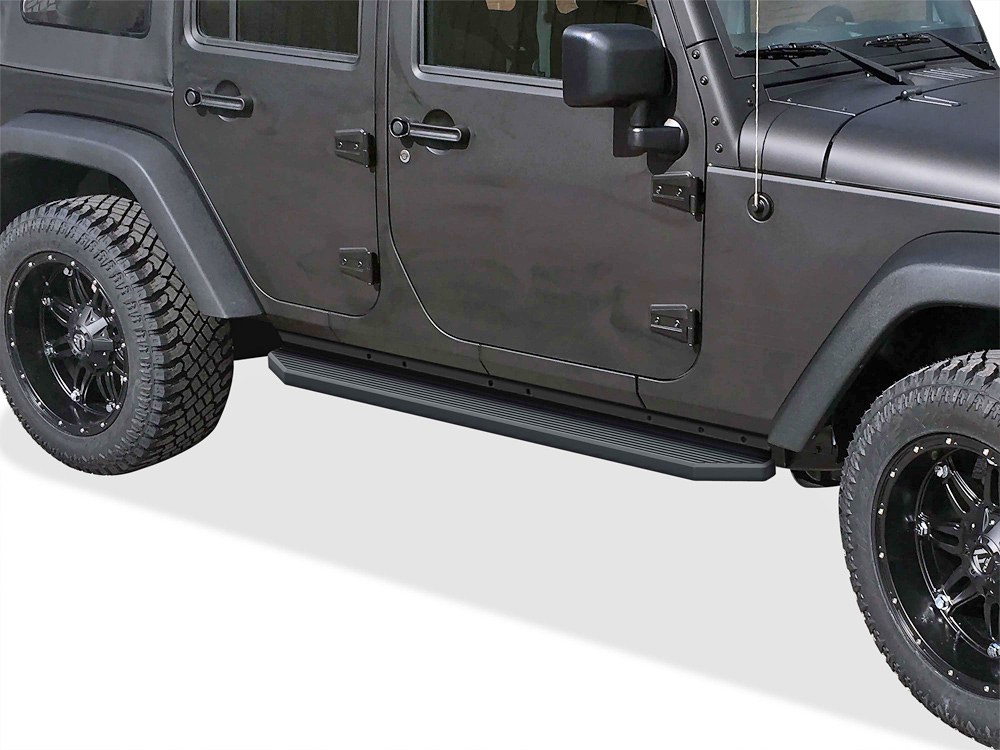 2007-2018 Jeep Wrangler JK 4-Door (Factory sidesteps or rock rails have to be removed) Both Sides Running Board-H Series
