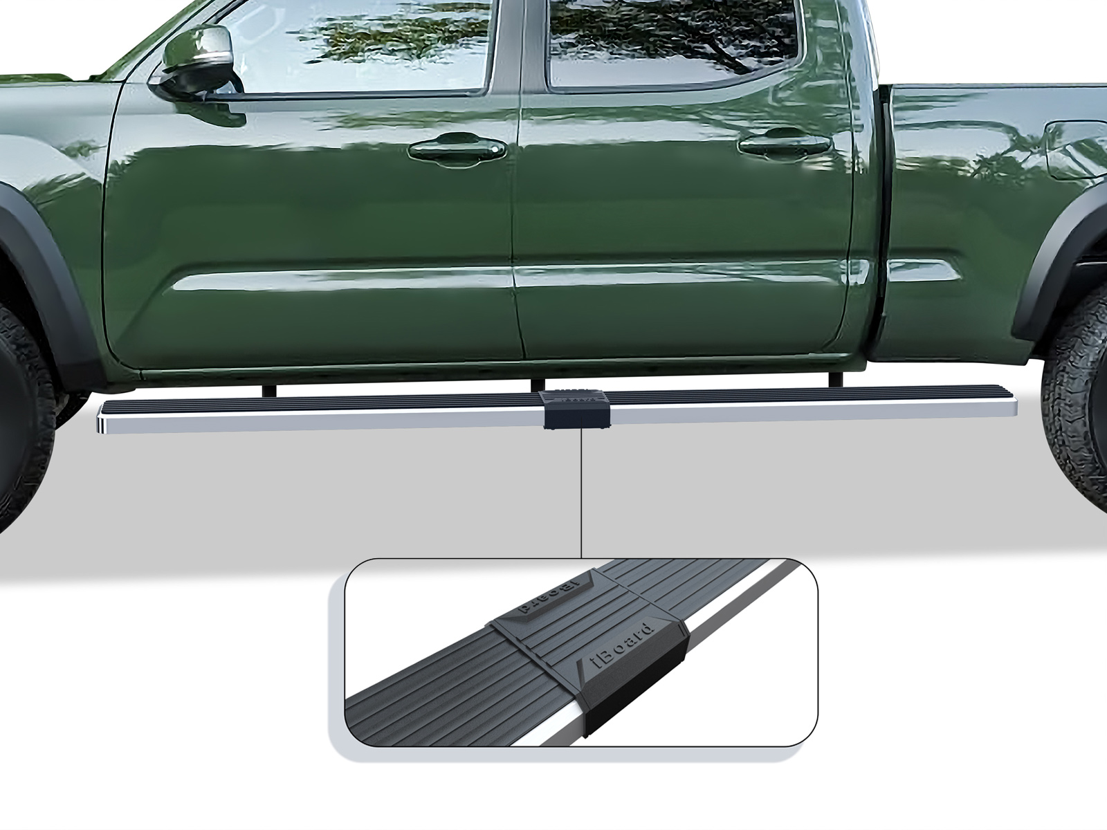 2005-2023 Toyota Tacoma Double Cab/Crew Cab 6 ft Bed Both Sides iStep W2W 5 Inch Stainless Steel