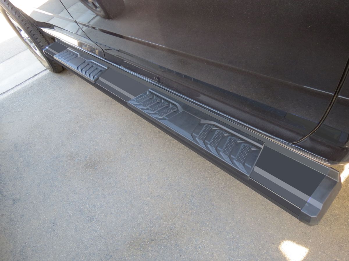 2009-2018 Dodge Ram 1500 Crew Cab (Incl. 2019-2023 Ram 1500 Classic)  2010-2023 Dodge Ram 2500/3500/4500/5500 Crew Cab (Excl. Chassis Cab Diesel Models) BOTH SIDES Running Board-S Series
