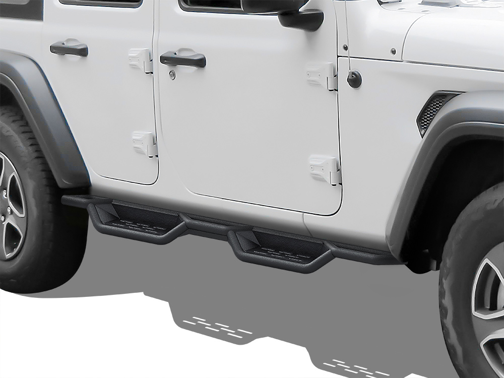 2018-2024 Jeep Wrangler JL 4-Door; Incl 2021-2024 4XE Both Sides Side Armor